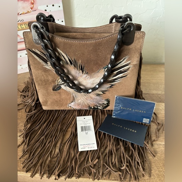 Ralph Lauren Handbags - Ralph Lauren Collection - Brown Suede Fringe Bag